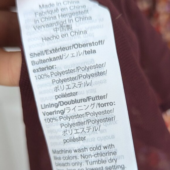 Madewell | Brown Multicolor Floral Faux Wrap Dress Size 0 - Picture 10 of 10